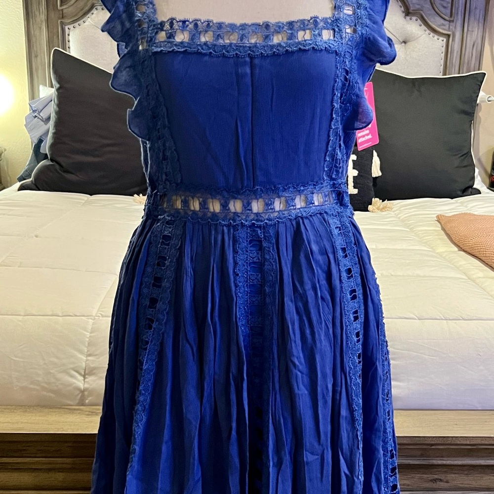 Buddy Love Elegant Blue Lace Dress